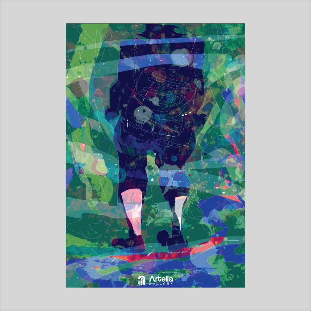 ภาพจำ ฉากนัยใจ NO.103 โดย หงา คาราวาน ศิลปินแห่งชาติ ภาพเขียนดิจิทัลปริ้นท์