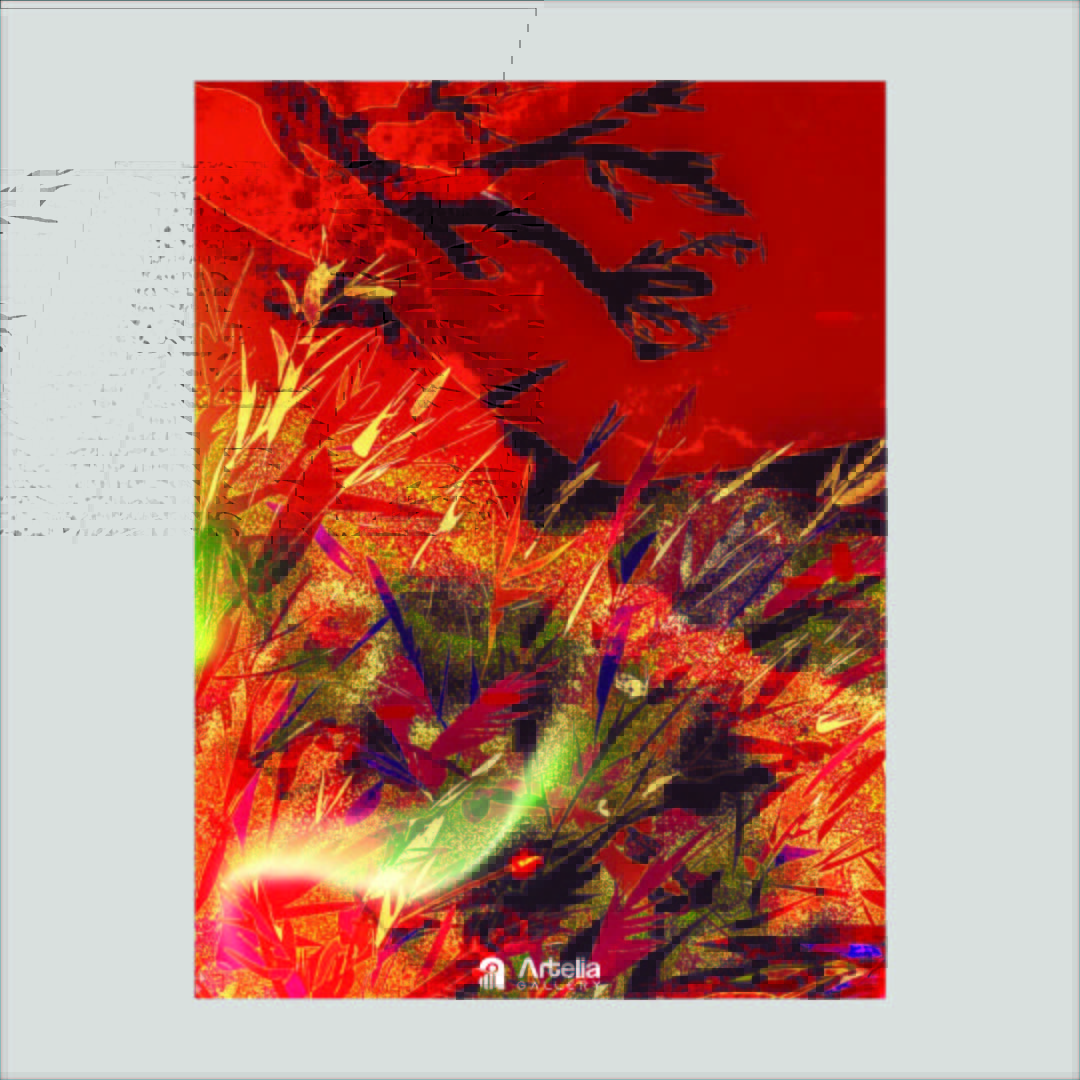 ภาพจำ ฉากนัยใจ NO.106 โดย หงา คาราวาน ศิลปินแห่งชาติ ภาพเขียนดิจิทัลปริ้นท์