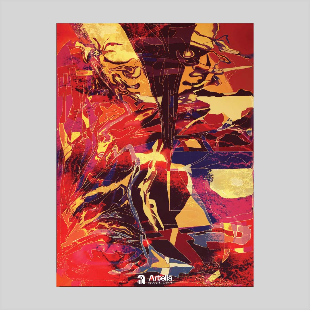 ภาพจำ ฉากนัยใจ NO.110 โดย หงา คาราวาน ศิลปินแห่งชาติ ภาพเขียนดิจิทัลปริ้นท์