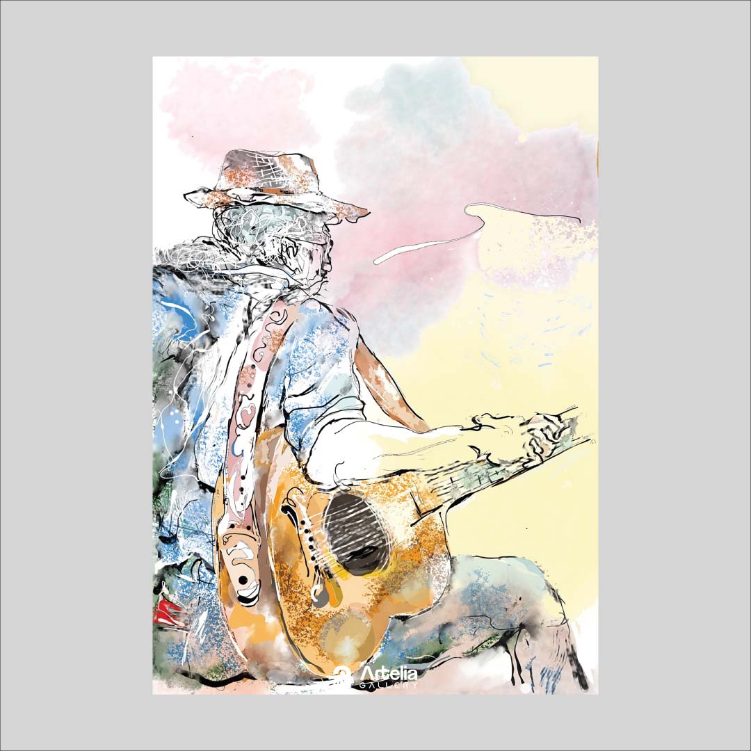 ภาพจำ ฉากนัยใจ NO.112 โดย หงา คาราวาน ศิลปินแห่งชาติ ภาพเขียนดิจิทัลปริ้นท์