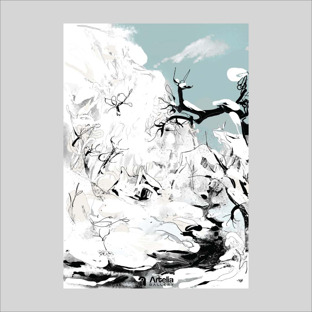 ภาพจำ ฉากนัยใจ NO.114 โดย หงา คาราวาน ศิลปินแห่งชาติ ภาพเขียนดิจิทัลปริ้นท์