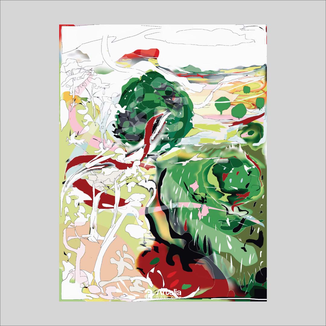 ภาพจำ ฉากนัยใจ NO.116 โดย หงา คาราวาน ศิลปินแห่งชาติ ภาพเขียนดิจิทัลปริ้นท์