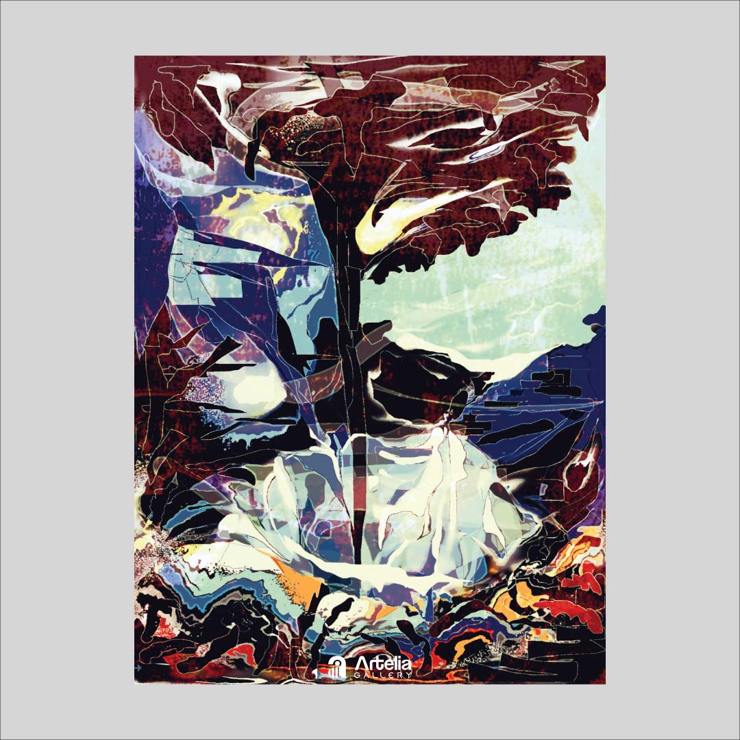 ภาพจำ ฉากนัยใจ NO.118 โดย หงา คาราวาน ศิลปินแห่งชาติ ภาพเขียนดิจิทัลปริ้นท์