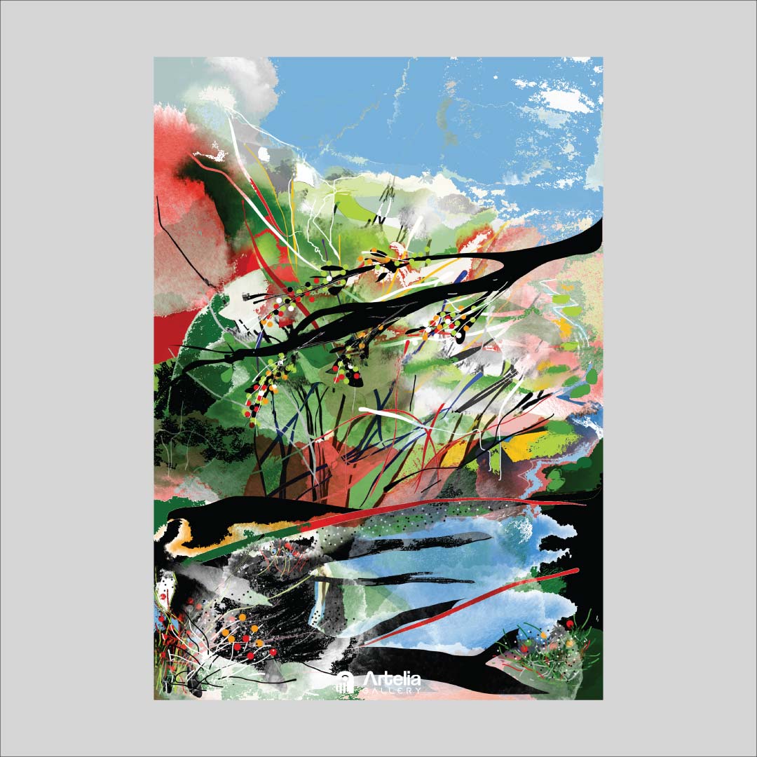 ภาพจำ ฉากนัยใจ NO.119 โดย หงา คาราวาน ศิลปินแห่งชาติ ภาพเขียนดิจิทัลปริ้นท์