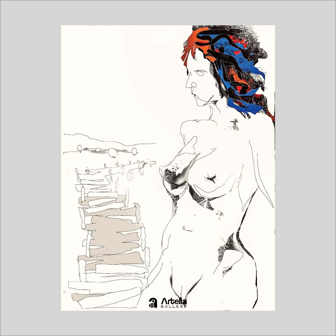 ภาพจำ ฉากนัยใจ NO.120 โดย หงา คาราวาน ศิลปินแห่งชาติ ภาพเขียนดิจิทัลปริ้นท์