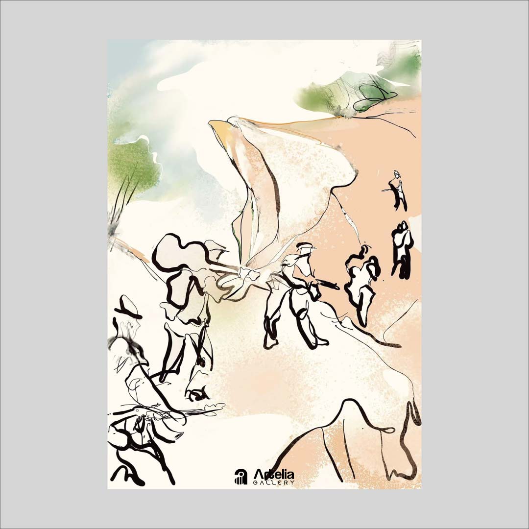 ภาพจำ ฉากนัยใจ NO.121 โดย หงา คาราวาน ศิลปินแห่งชาติ ภาพเขียนดิจิทัลปริ้นท์