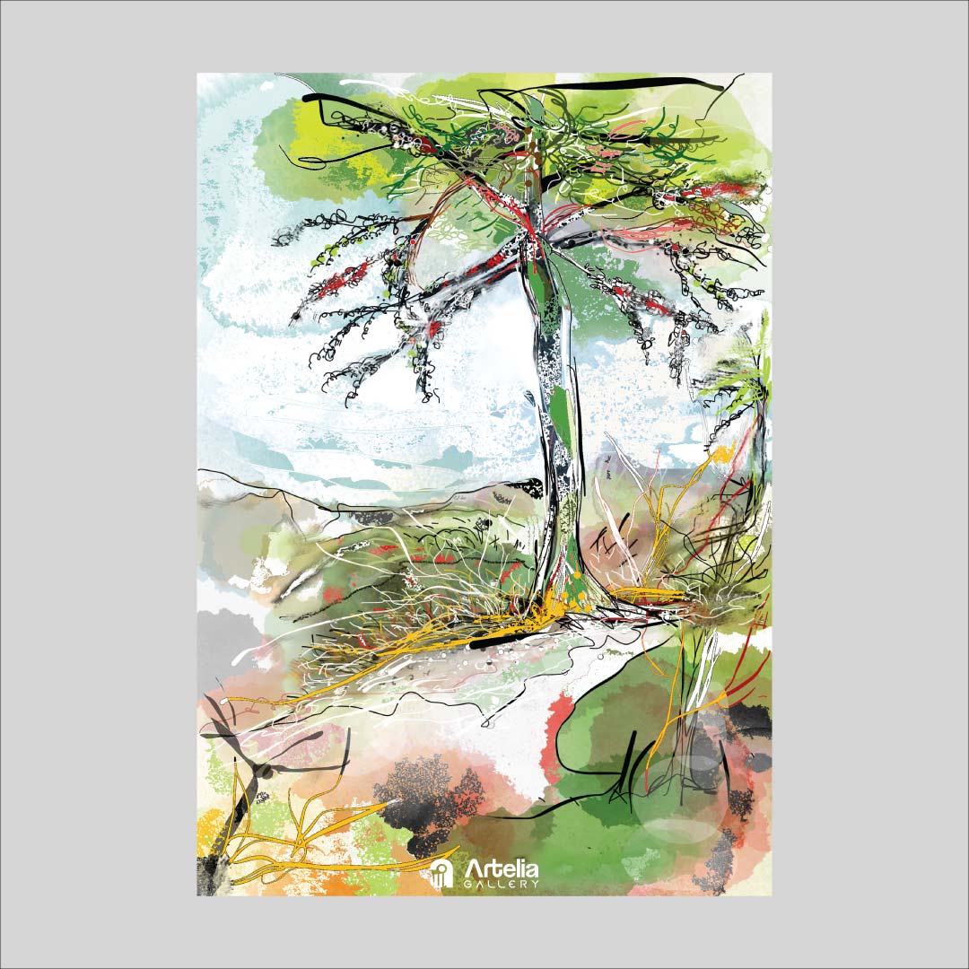 ภาพจำ ฉากนัยใจ NO.127 โดย หงา คาราวาน ศิลปินแห่งชาติ ภาพเขียนดิจิทัลปริ้นท์