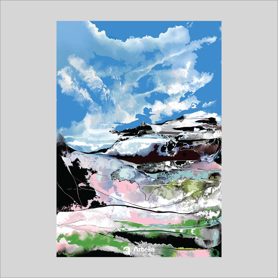 ภาพจำ ฉากนัยใจ NO.128 โดย หงา คาราวาน ศิลปินแห่งชาติ ภาพเขียนดิจิทัลปริ้นท์