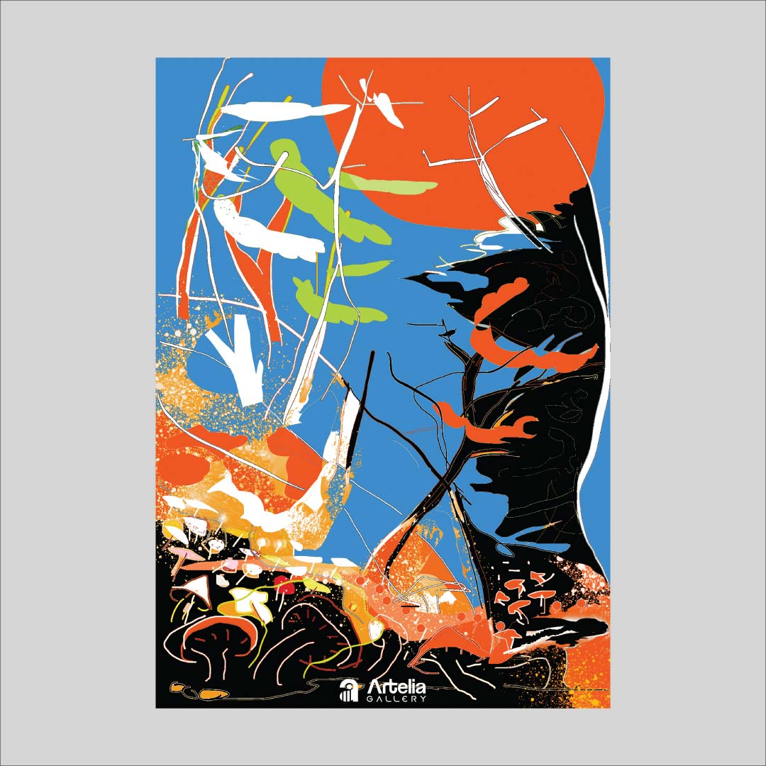 ภาพจำ ฉากนัยใจ NO.13 โดย หงา คาราวาน ศิลปินแห่งชาติ ภาพเขียนดิจิทัลปริ้นท์