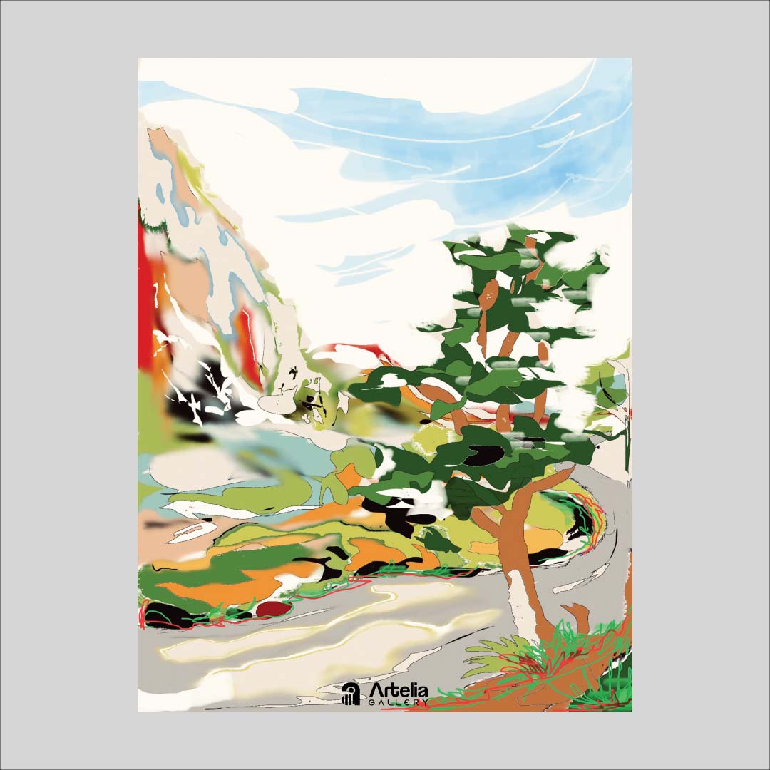 ภาพจำ ฉากนัยใจ NO.136 โดย หงา คาราวาน ศิลปินแห่งชาติ ภาพเขียนดิจิทัลปริ้นท์