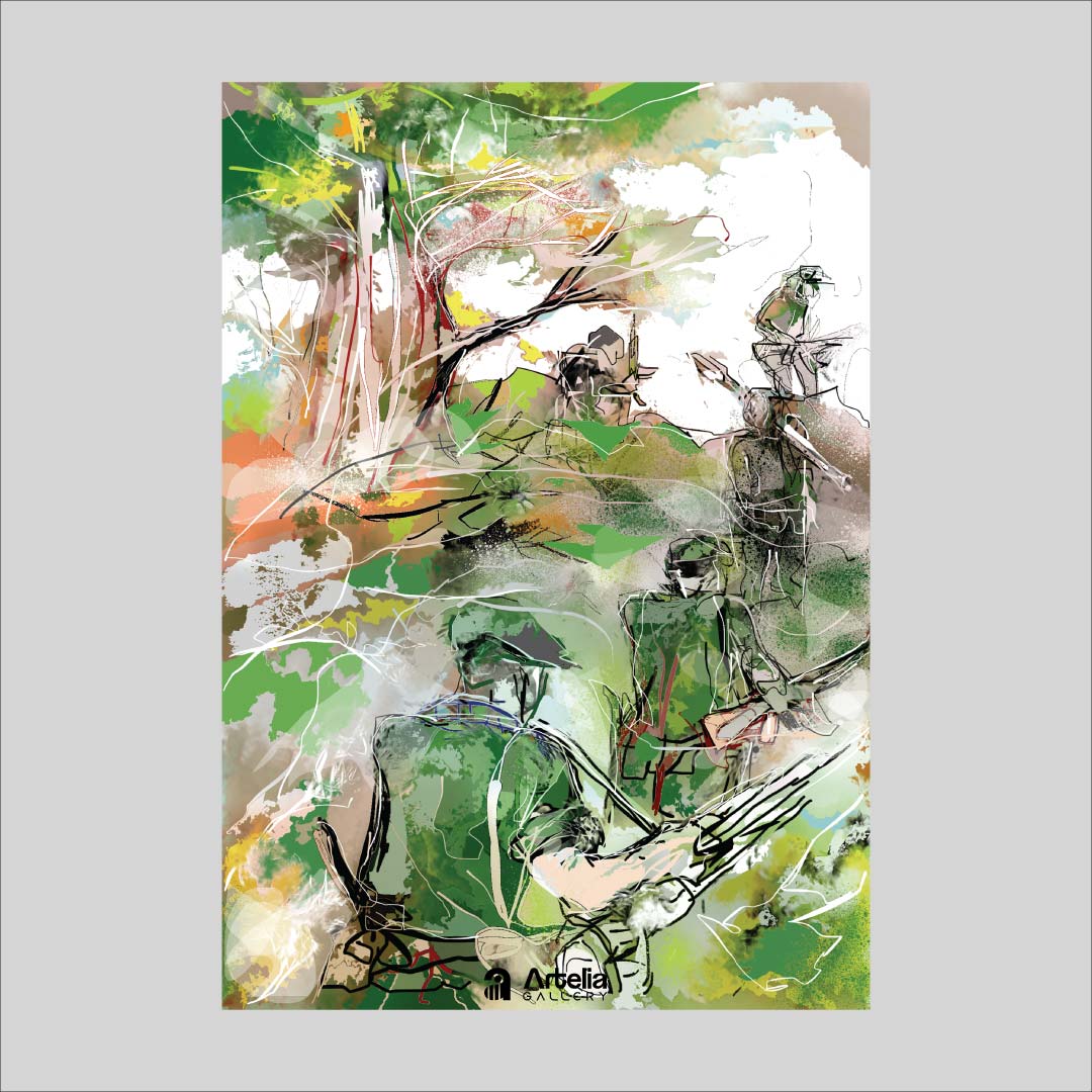 ภาพจำ ฉากนัยใจ NO.14 โดย หงา คาราวาน ศิลปินแห่งชาติ ภาพเขียนดิจิทัลปริ้นท์