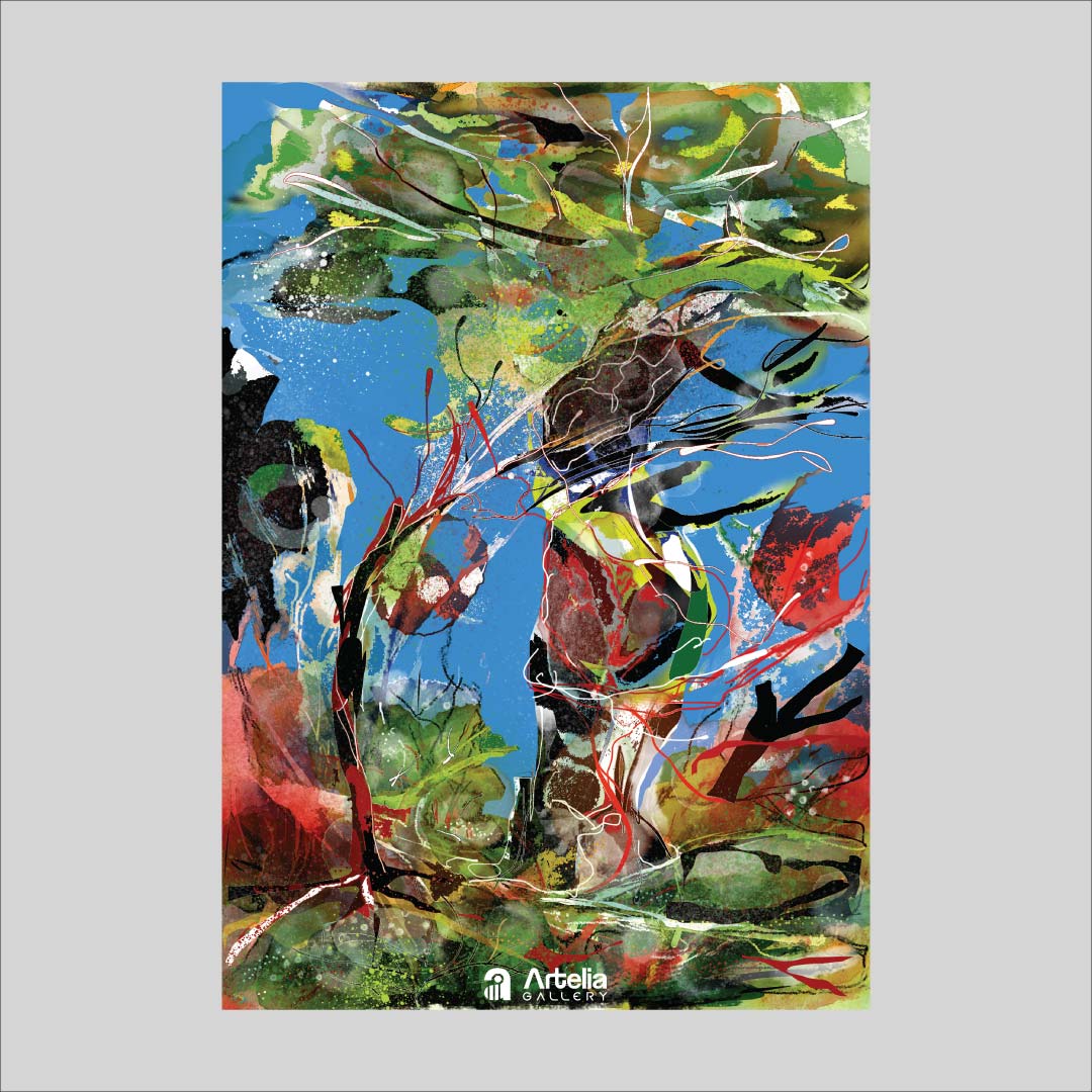 ภาพจำ ฉากนัยใจ NO.140 โดย หงา คาราวาน ศิลปินแห่งชาติ ภาพเขียนดิจิทัลปริ้นท์