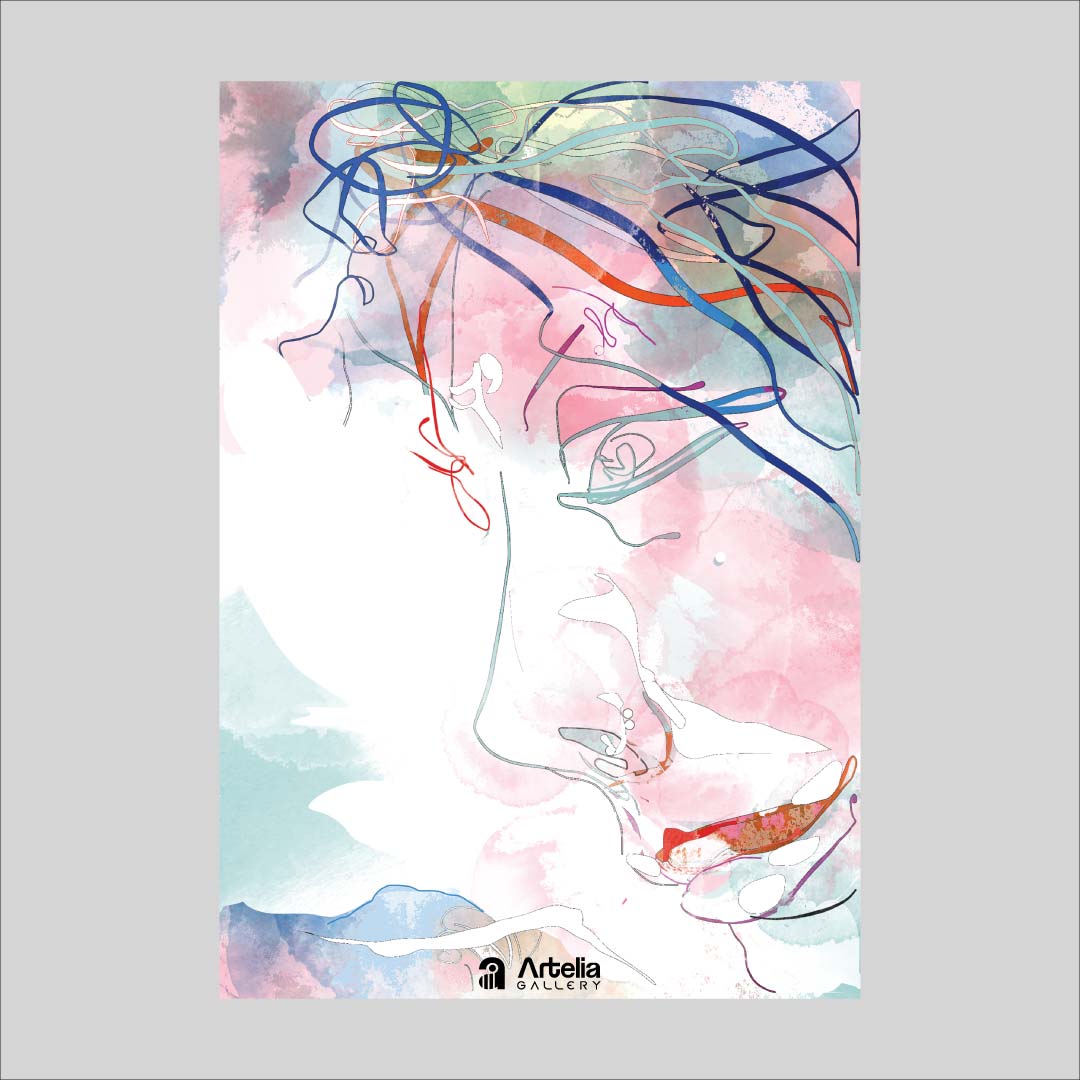 ภาพจำ ฉากนัยใจ NO.141 โดย หงา คาราวาน ศิลปินแห่งชาติ ภาพเขียนดิจิทัลปริ้นท์