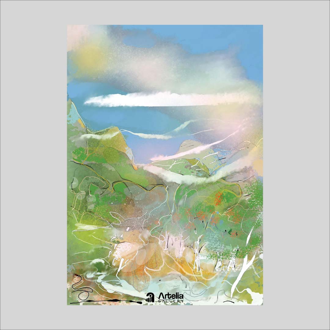 ภาพจำ ฉากนัยใจ NO.142 โดย หงา คาราวาน ศิลปินแห่งชาติ ภาพเขียนดิจิทัลปริ้นท์