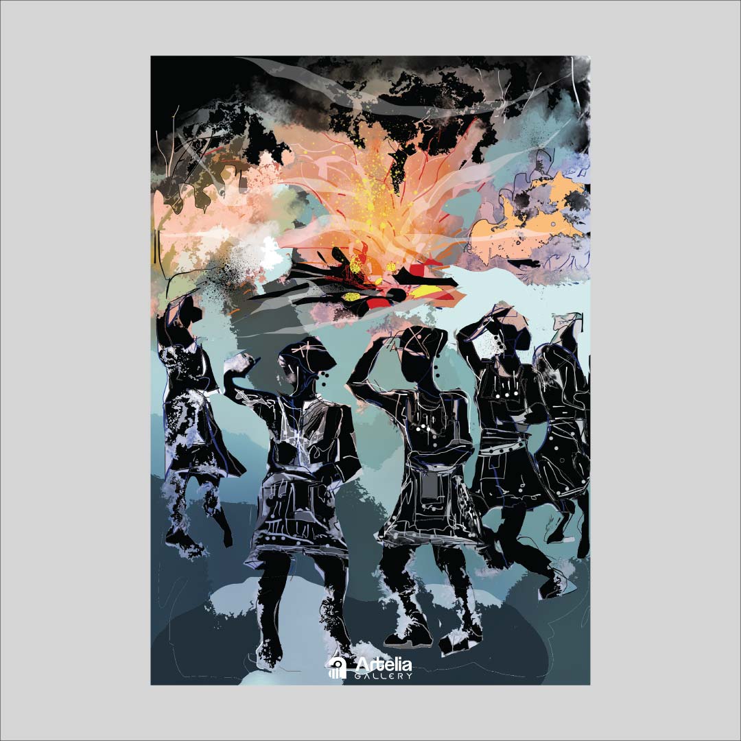 ภาพจำ ฉากนัยใจ NO.15 โดย หงา คาราวาน ศิลปินแห่งชาติ ภาพเขียนดิจิทัลปริ้นท์