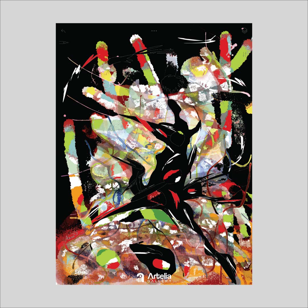 ภาพจำ ฉากนัยใจ NO.151 โดย หงา คาราวาน ศิลปินแห่งชาติ ภาพเขียนดิจิทัลปริ้นท์