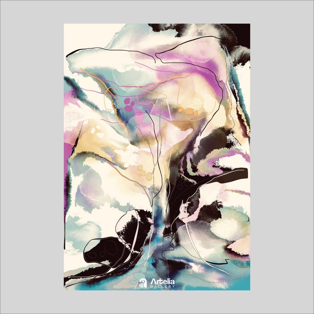 ภาพจำ ฉากนัยใจ NO.152 โดย หงา คาราวาน ศิลปินแห่งชาติ ภาพเขียนดิจิทัลปริ้นท์