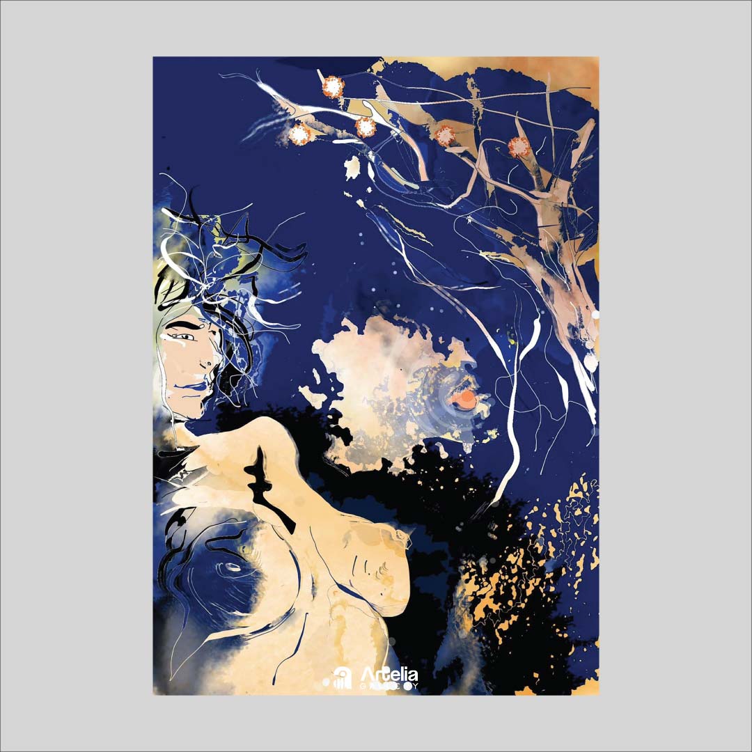 ภาพจำ ฉากนัยใจ NO.155 โดย หงา คาราวาน ศิลปินแห่งชาติ ภาพเขียนดิจิทัลปริ้นท์