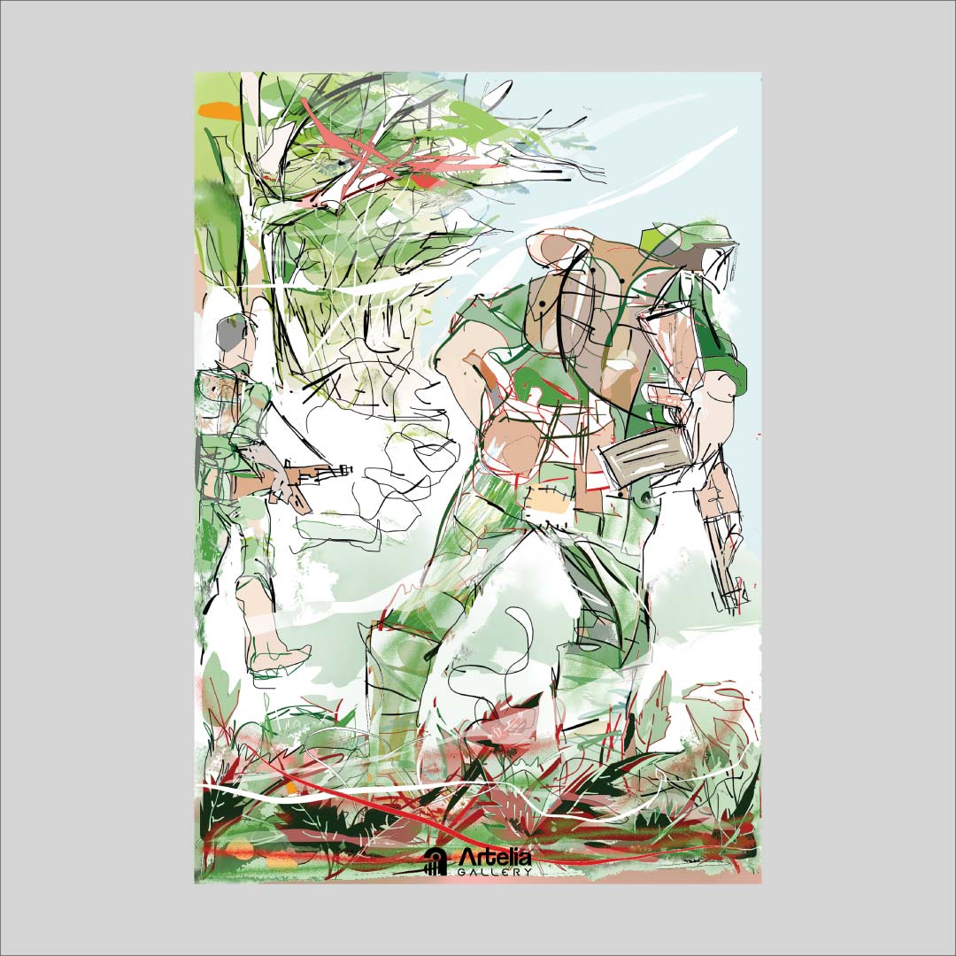 ภาพจำ ฉากนัยใจ NO.16 โดย หงา คาราวาน ศิลปินแห่งชาติ ภาพเขียนดิจิทัลปริ้นท์