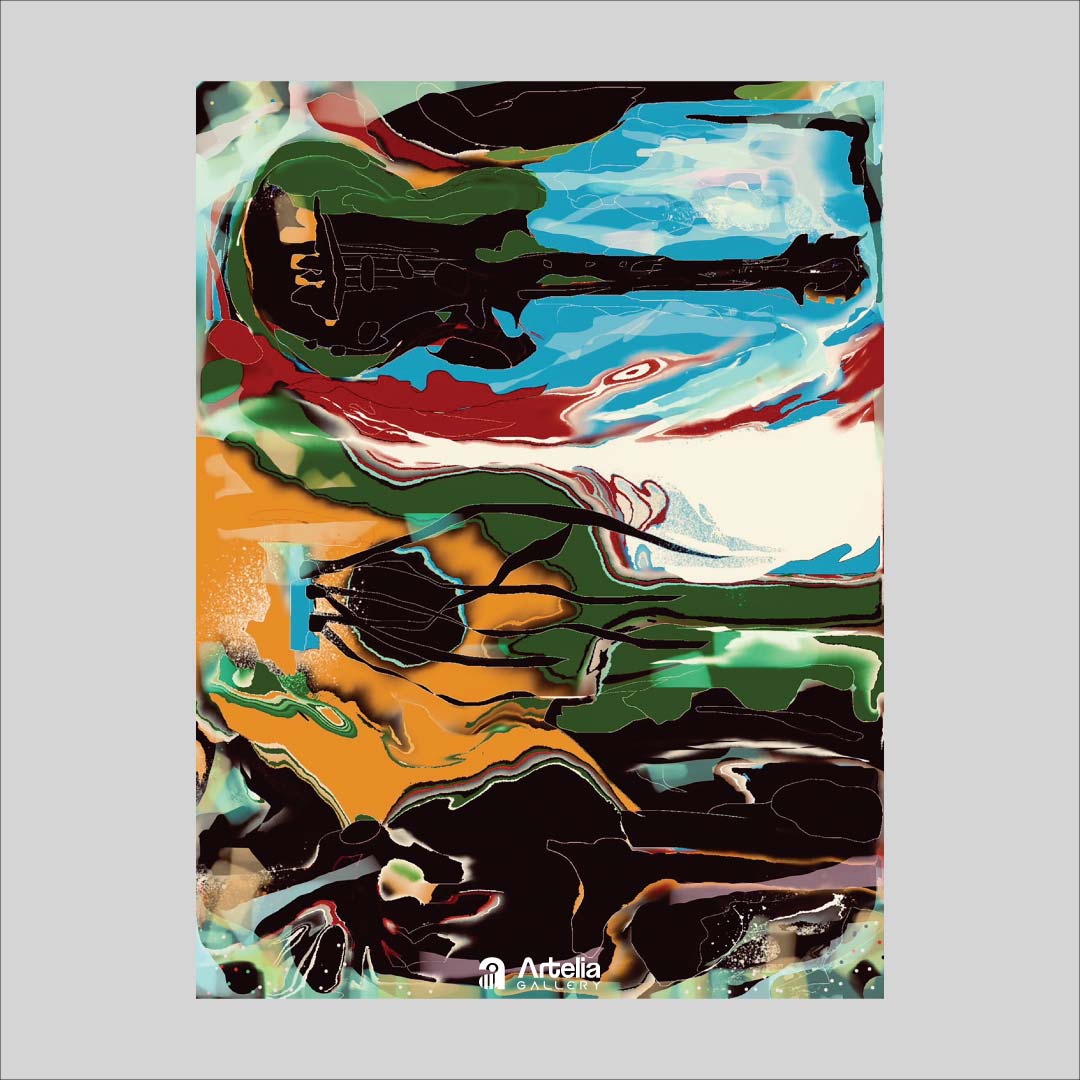 ภาพจำ ฉากนัยใจ NO.2 โดย หงา คาราวาน ศิลปินแห่งชาติ ภาพเขียนดิจิทัลปริ้นท์