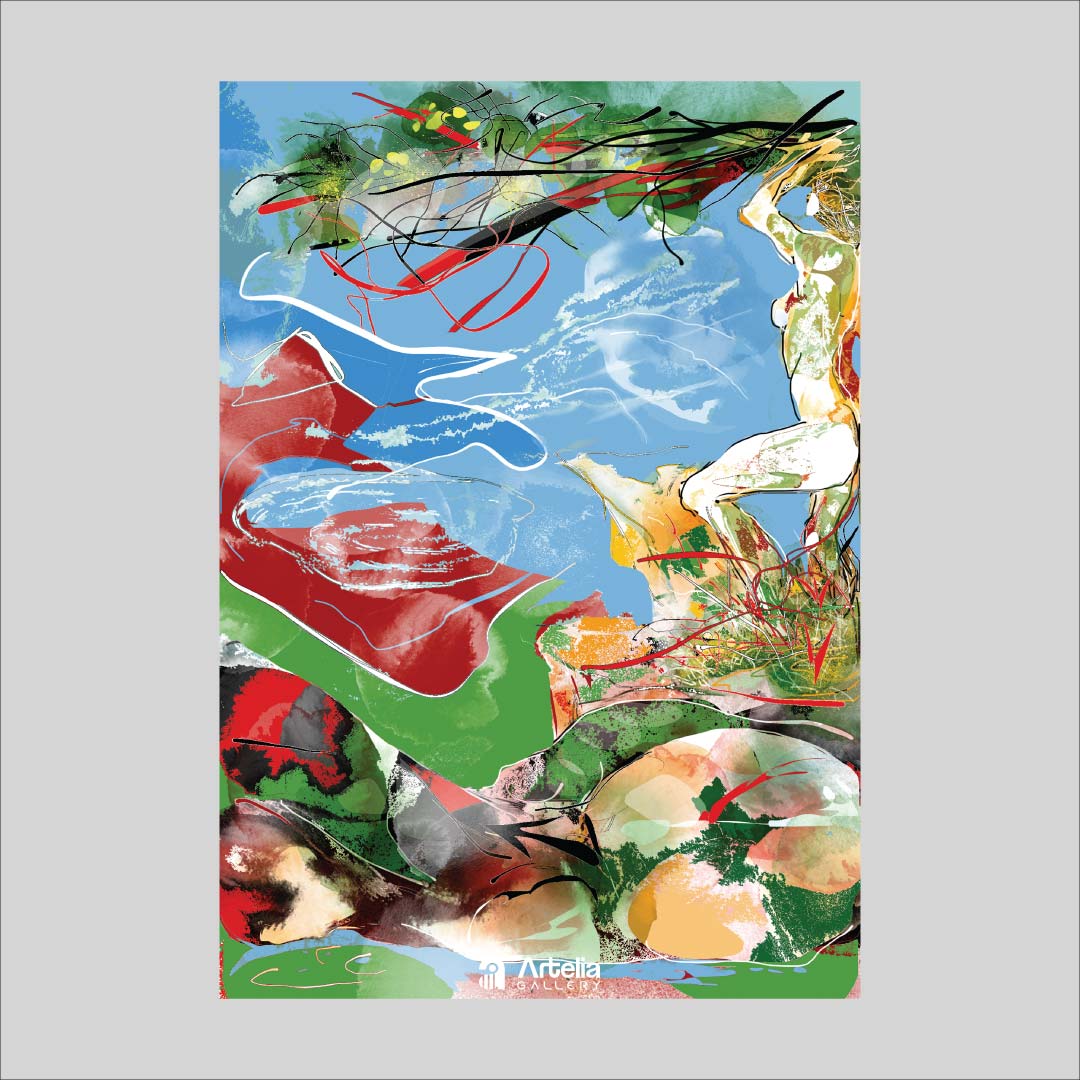 ภาพจำ ฉากนัยใจ NO.20 โดย หงา คาราวาน ศิลปินแห่งชาติ ภาพเขียนดิจิทัลปริ้นท์