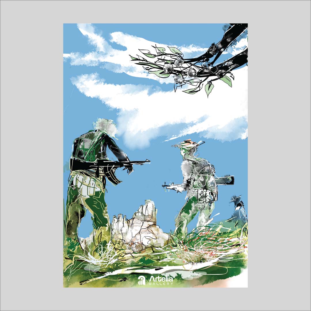 ภาพจำ ฉากนัยใจ NO.21 โดย หงา คาราวาน ศิลปินแห่งชาติ ภาพเขียนดิจิทัลปริ้นท์