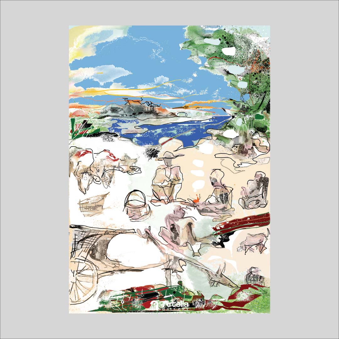 ภาพจำ ฉากนัยใจ NO.26 โดย หงา คาราวาน ศิลปินแห่งชาติ ภาพเขียนดิจิทัลปริ้นท์