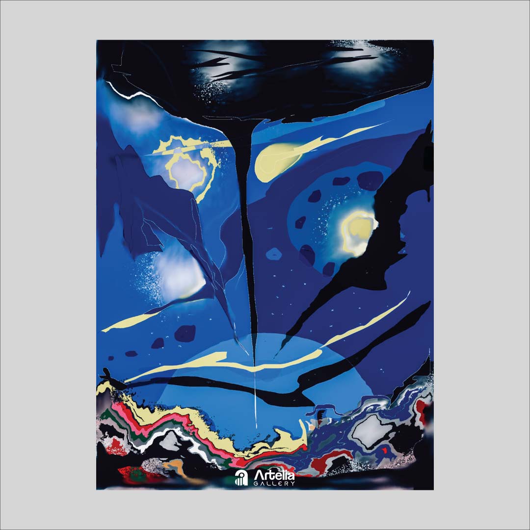 ภาพจำ ฉากนัยใจ NO.27 โดย หงา คาราวาน ศิลปินแห่งชาติ ภาพเขียนดิจิทัลปริ้นท์