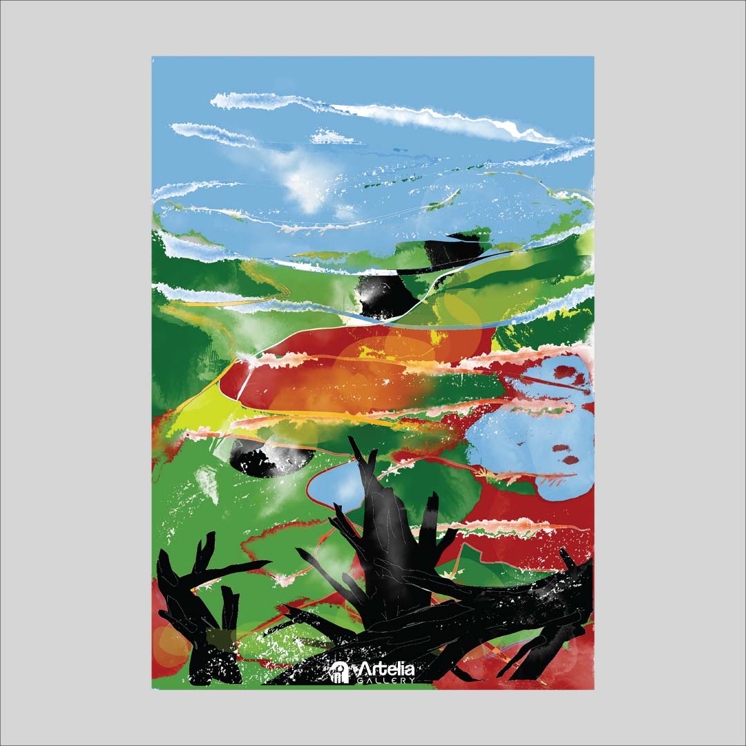 ภาพจำ ฉากนัยใจ NO.3 โดย หงา คาราวาน ศิลปินแห่งชาติ ภาพเขียนดิจิทัลปริ้นท์