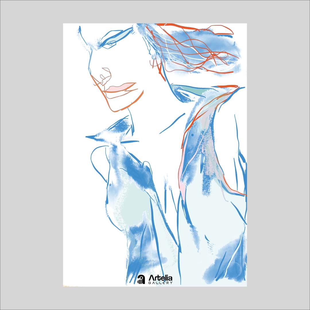 ภาพจำ ฉากนัยใจ NO.40 โดย หงา คาราวาน ศิลปินแห่งชาติ ภาพเขียนดิจิทัลปริ้นท์