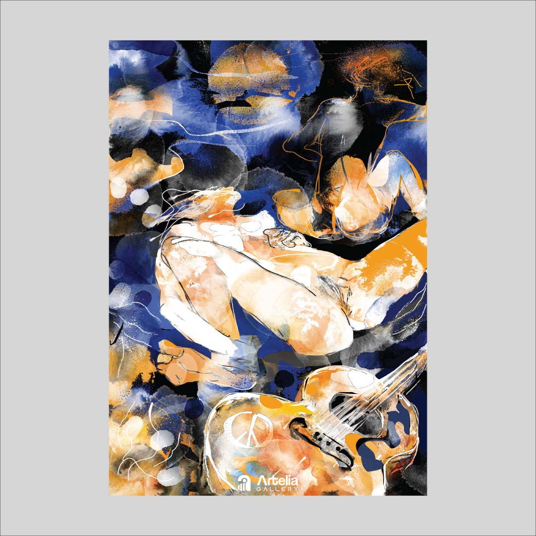 ภาพจำ ฉากนัยใจ NO.46 โดย หงา คาราวาน ศิลปินแห่งชาติ ภาพเขียนดิจิทัลปริ้นท์