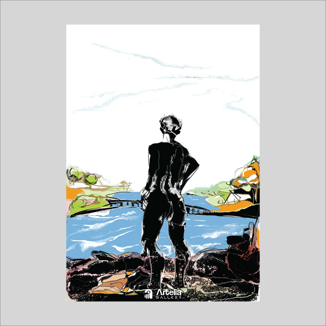 ภาพจำ ฉากนัยใจ NO.47 โดย หงา คาราวาน ศิลปินแห่งชาติ ภาพเขียนดิจิทัลปริ้นท์