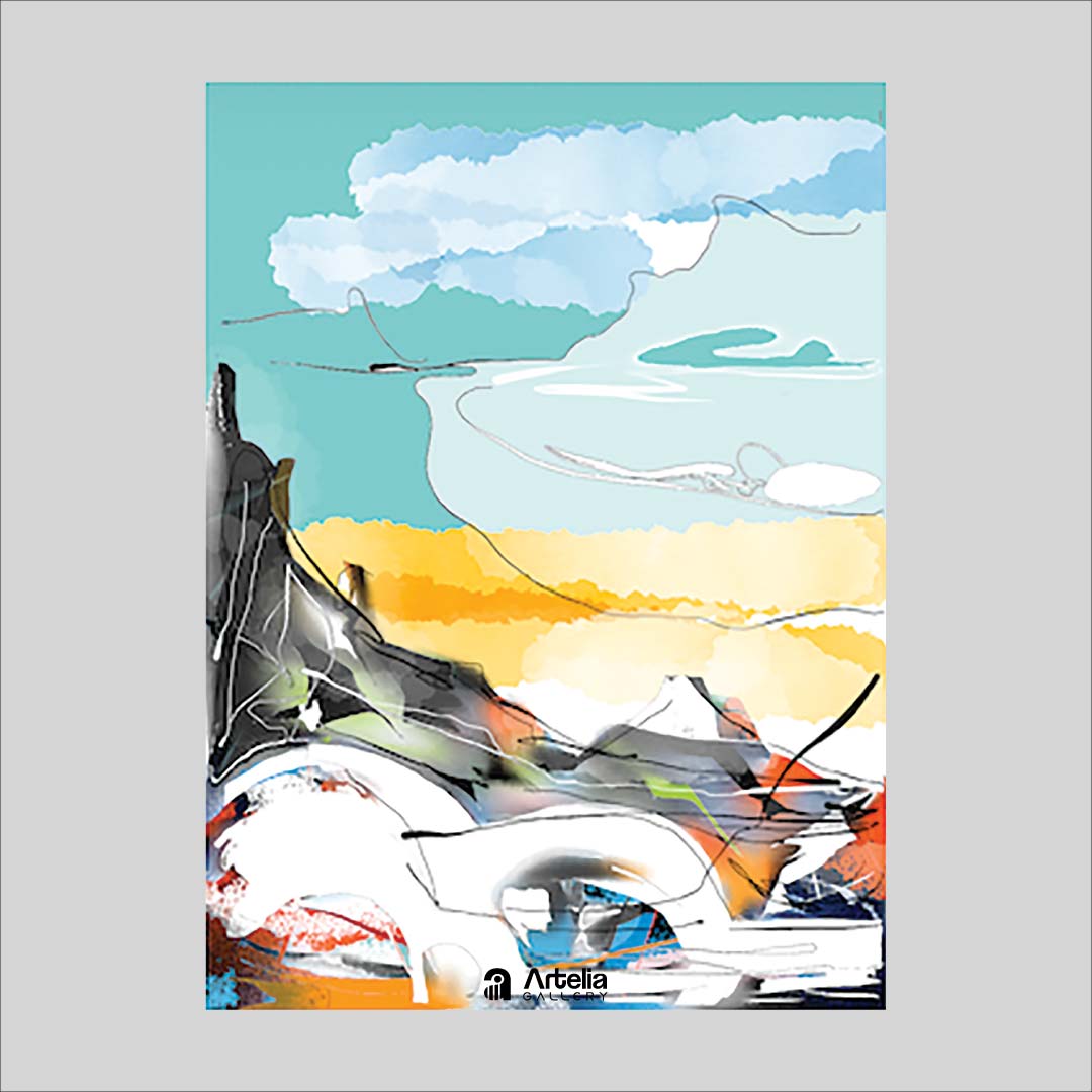 ภาพจำ ฉากนัยใจ NO.50 โดย หงา คาราวาน ศิลปินแห่งชาติ ภาพเขียนดิจิทัลปริ้นท์