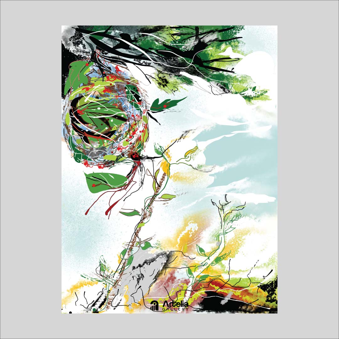 ภาพจำ ฉากนัยใจ NO.52 โดย หงา คาราวาน ศิลปินแห่งชาติ ภาพเขียนดิจิทัลปริ้นท์