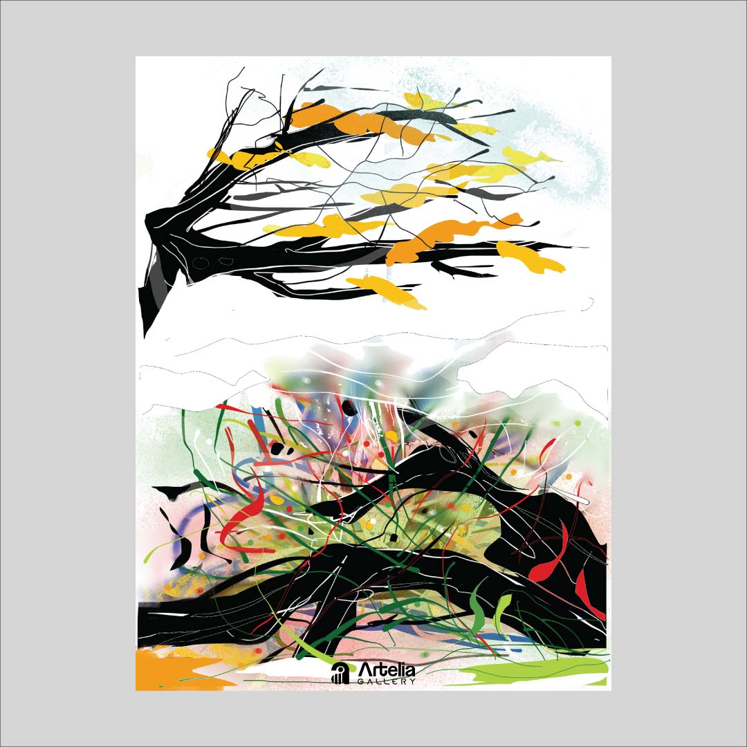 ภาพจำ ฉากนัยใจ NO.53 โดย หงา คาราวาน ศิลปินแห่งชาติ ภาพเขียนดิจิทัลปริ้นท์