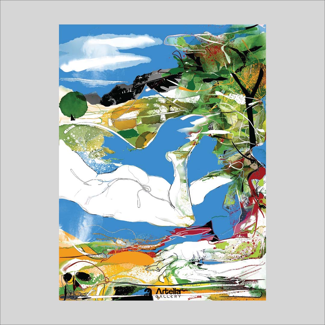 ภาพจำ ฉากนัยใจ NO.56 โดย หงา คาราวาน ศิลปินแห่งชาติ ภาพเขียนดิจิทัลปริ้นท์