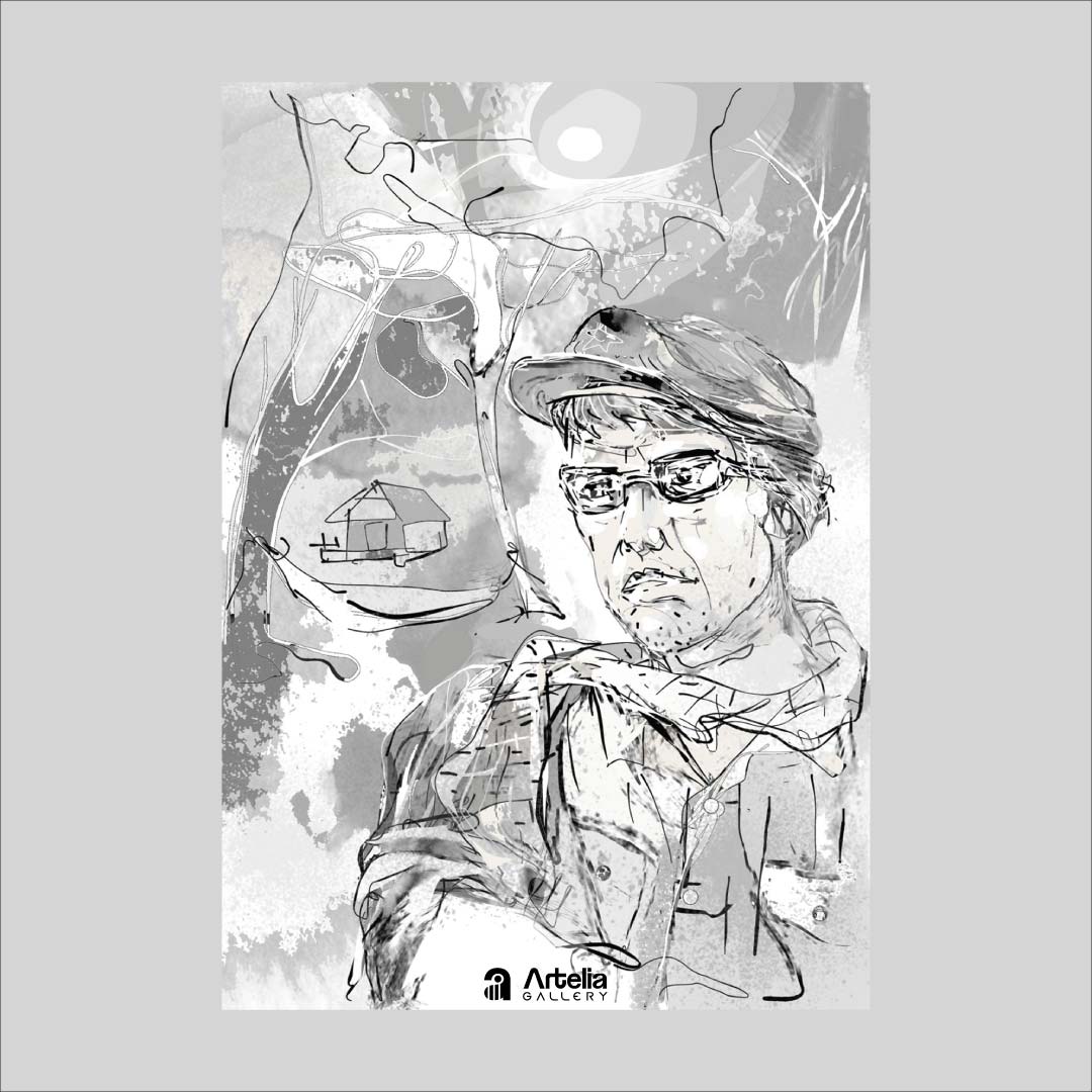 ภาพจำ ฉากนัยใจ NO.57 โดย หงา คาราวาน ศิลปินแห่งชาติ ภาพเขียนดิจิทัลปริ้นท์