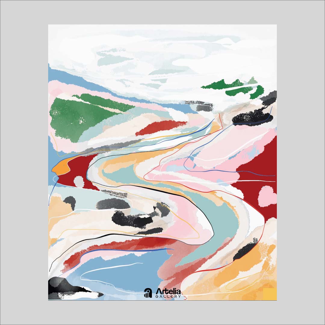 ภาพจำ ฉากนัยใจ NO.62 โดย หงา คาราวาน ศิลปินแห่งชาติ ภาพเขียนดิจิทัลปริ้นท์