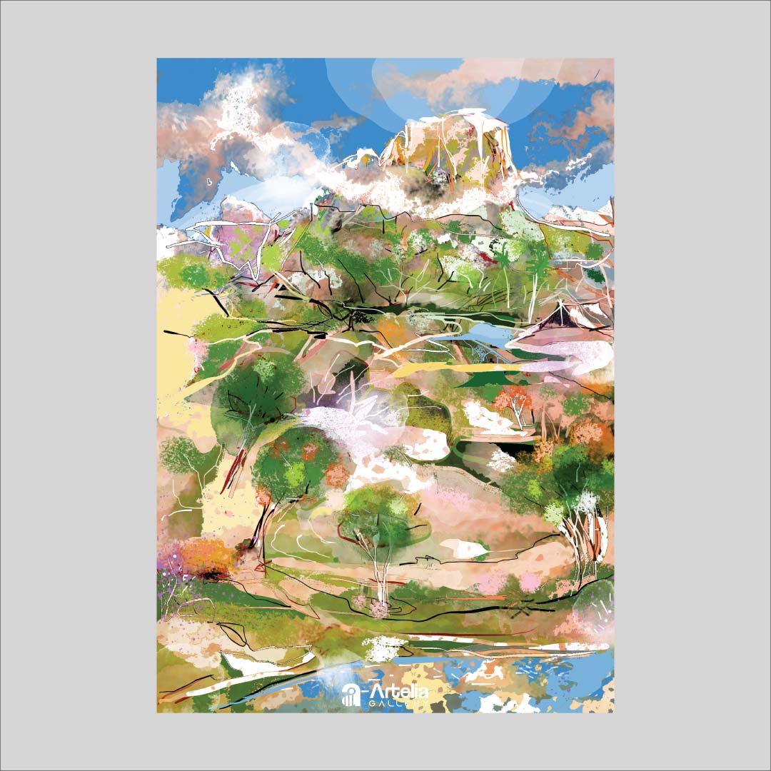 ภาพจำ ฉากนัยใจ NO.67 โดย หงา คาราวาน ศิลปินแห่งชาติ ภาพเขียนดิจิทัลปริ้นท์