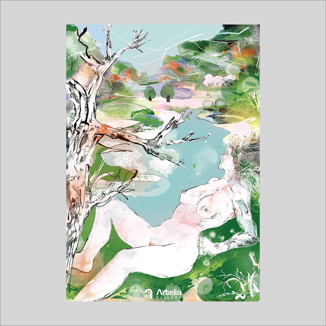 ภาพจำ ฉากนัยใจ NO.68 โดย หงา คาราวาน ศิลปินแห่งชาติ ภาพเขียนดิจิทัลปริ้นท์