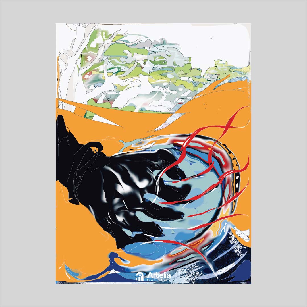 ภาพจำ ฉากนัยใจ NO.7 โดย หงา คาราวาน ศิลปินแห่งชาติ ภาพเขียนดิจิทัลปริ้นท์