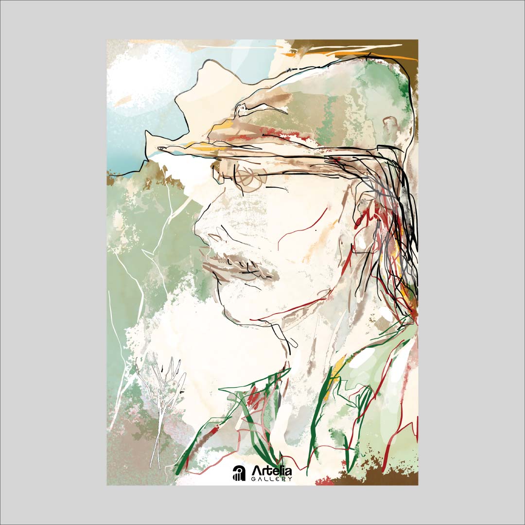 ภาพจำ ฉากนัยใจ NO.70 โดย หงา คาราวาน ศิลปินแห่งชาติ ภาพเขียนดิจิทัลปริ้นท์