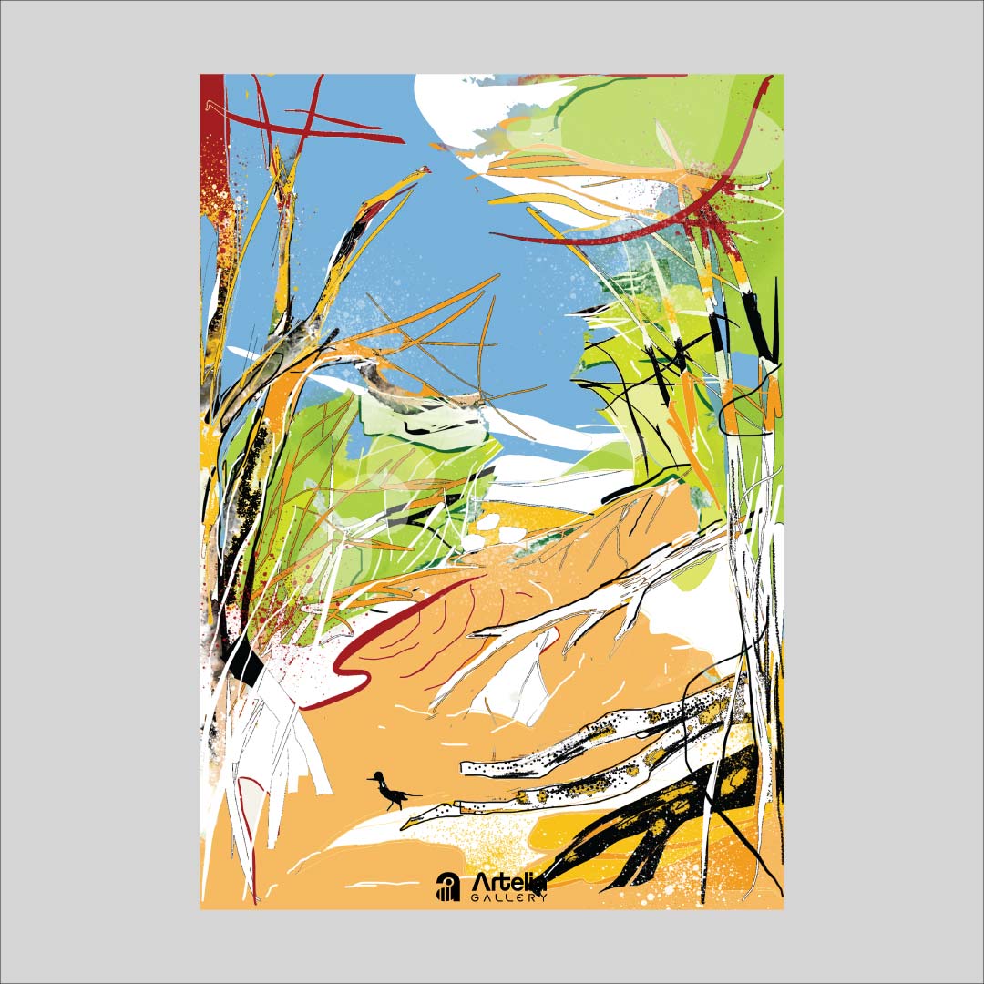 ภาพจำ ฉากนัยใจ NO.72 โดย หงา คาราวาน ศิลปินแห่งชาติ ภาพเขียนดิจิทัลปริ้นท์