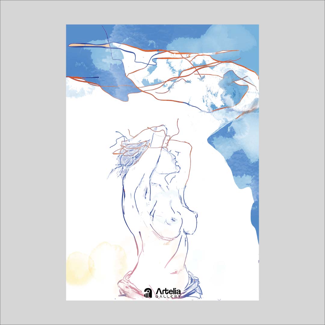 ภาพจำ ฉากนัยใจ NO.73 โดย หงา คาราวาน ศิลปินแห่งชาติ ภาพเขียนดิจิทัลปริ้นท์