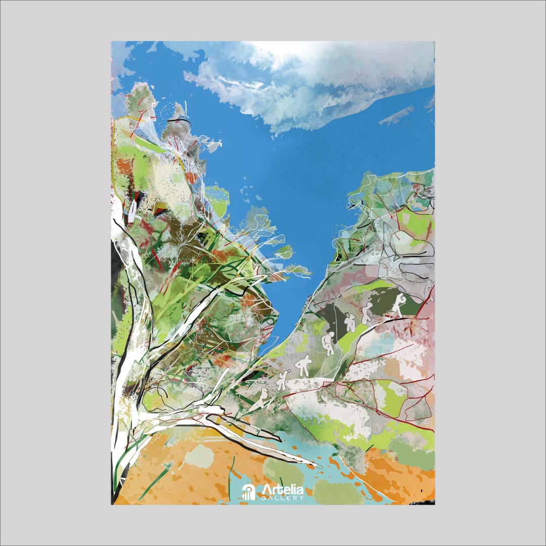 ภาพจำ ฉากนัยใจ NO.74 โดย หงา คาราวาน ศิลปินแห่งชาติ ภาพเขียนดิจิทัลปริ้นท์