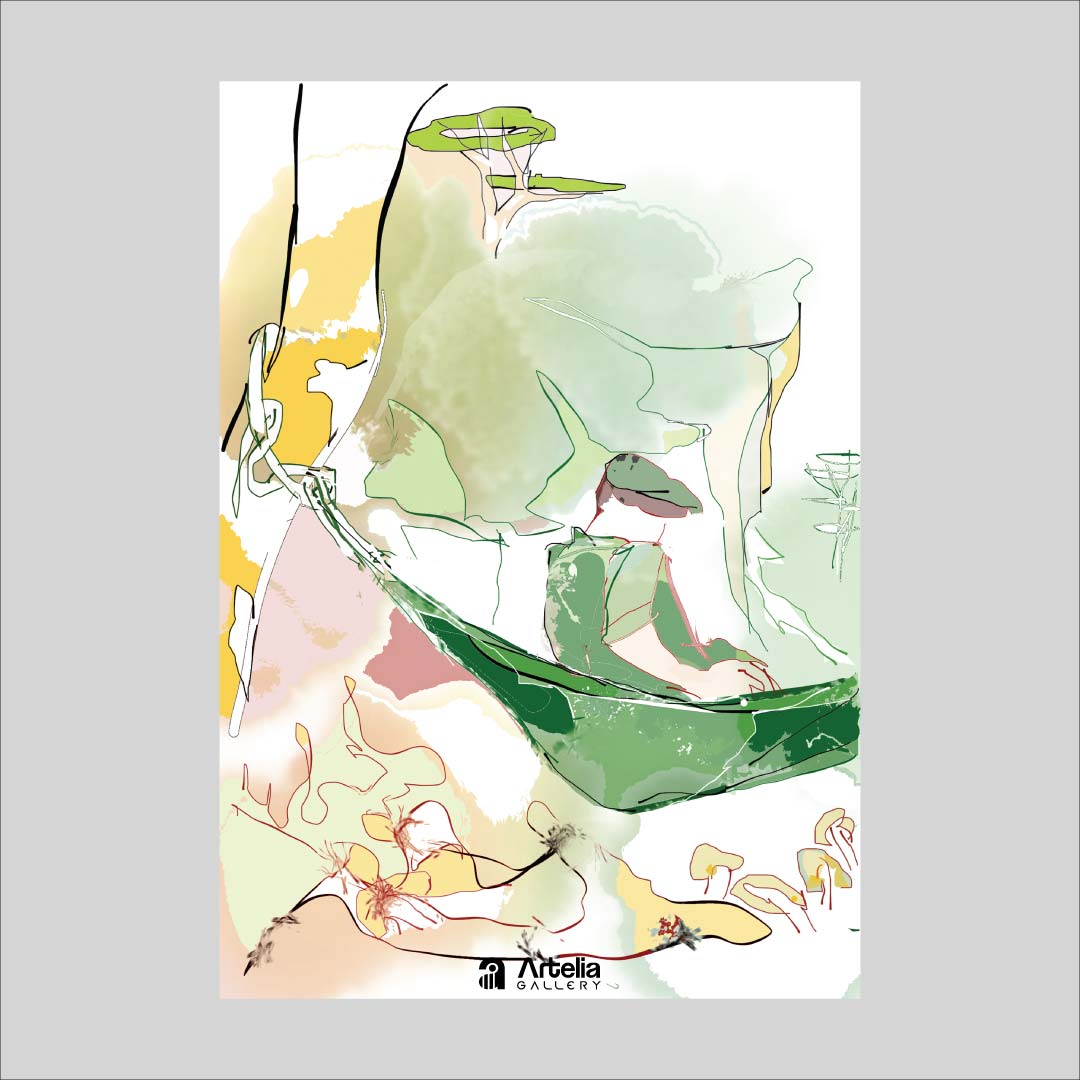 ภาพจำ ฉากนัยใจ NO.75 โดย หงา คาราวาน ศิลปินแห่งชาติ ภาพเขียนดิจิทัลปริ้นท์