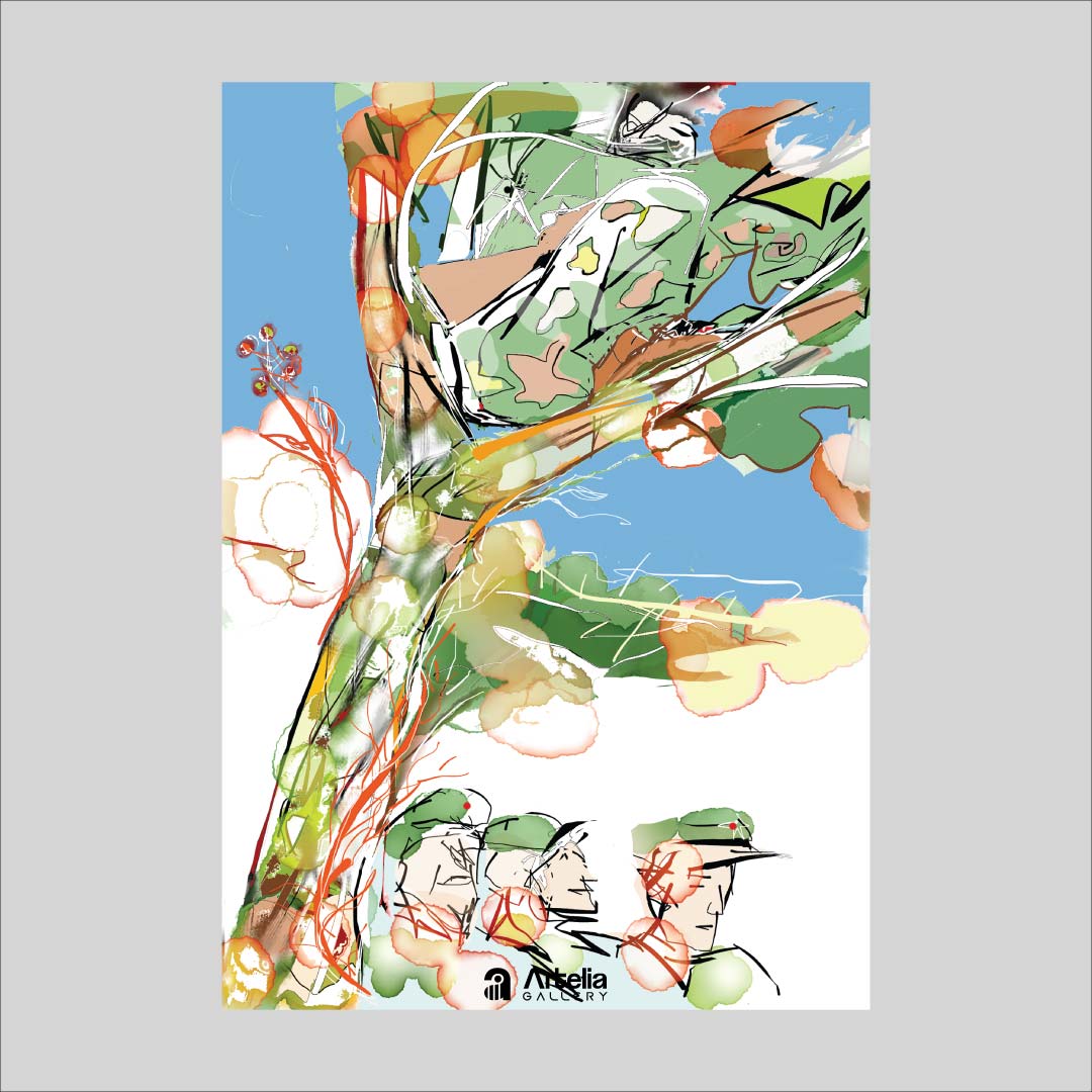 ภาพจำ ฉากนัยใจ NO.78 โดย หงา คาราวาน ศิลปินแห่งชาติ ภาพเขียนดิจิทัลปริ้นท์