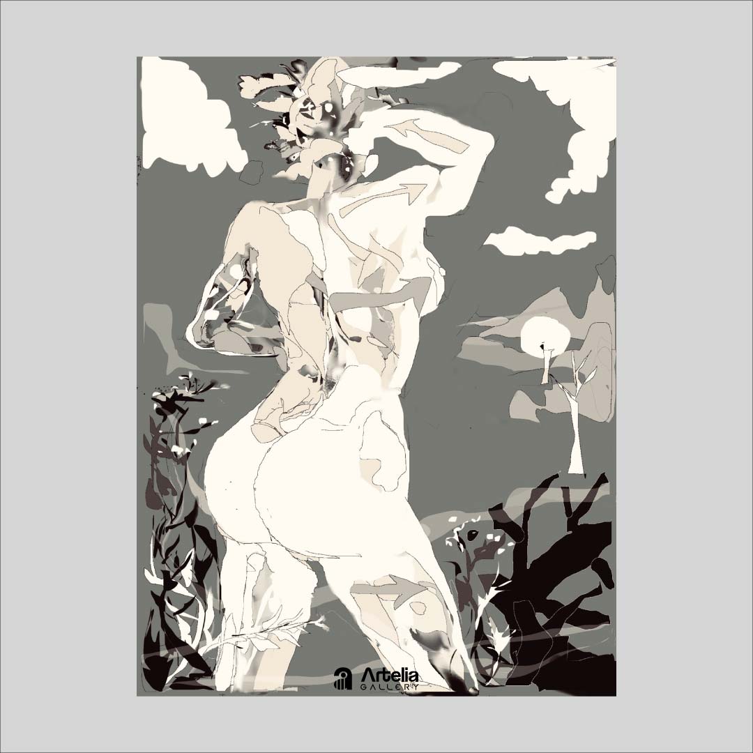 ภาพจำ ฉากนัยใจ NO.86 โดย หงา คาราวาน ศิลปินแห่งชาติ ภาพเขียนดิจิทัลปริ้นท์