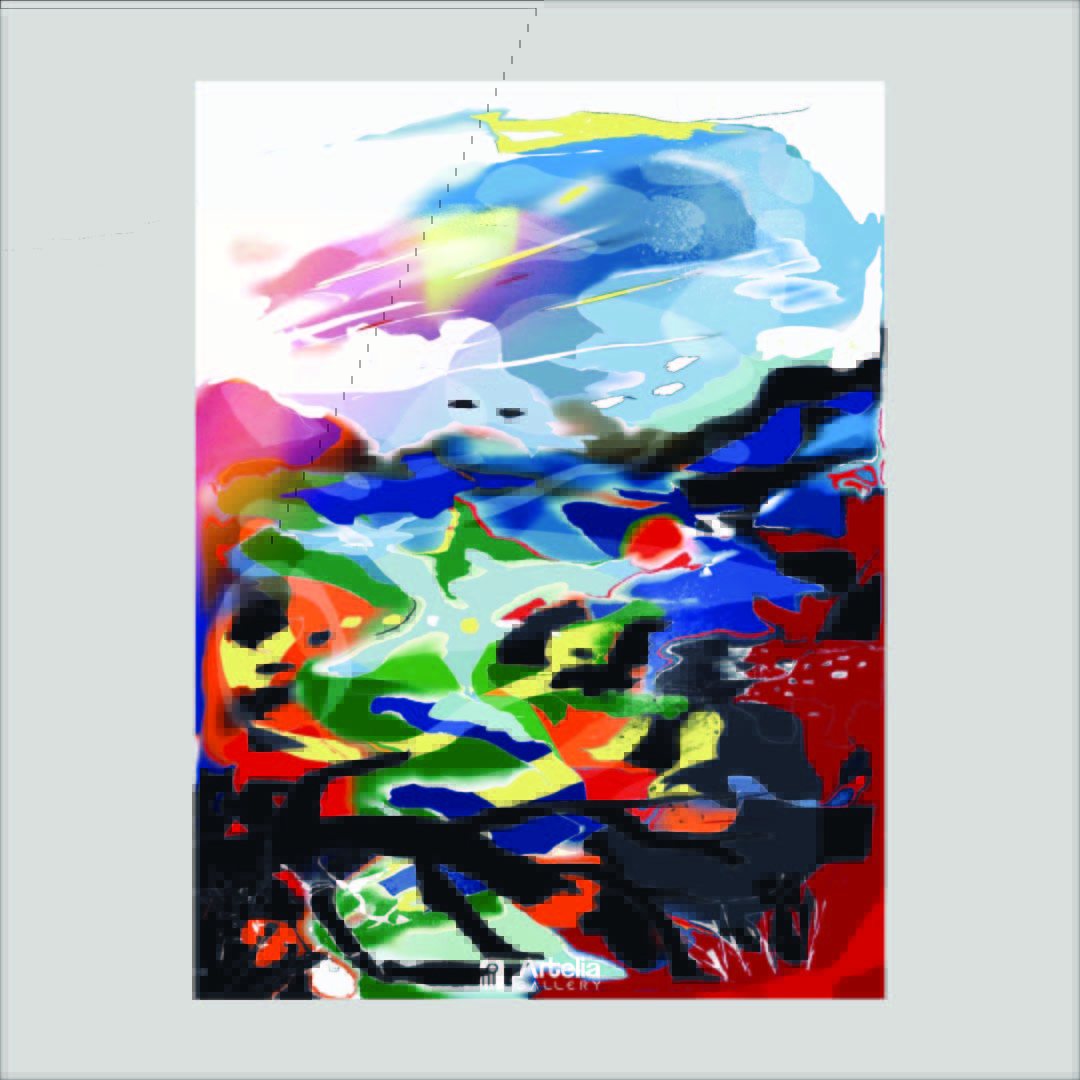 ภาพจำ ฉากนัยใจ NO.89 โดย หงา คาราวาน ศิลปินแห่งชาติ ภาพเขียนดิจิทัลปริ้นท์