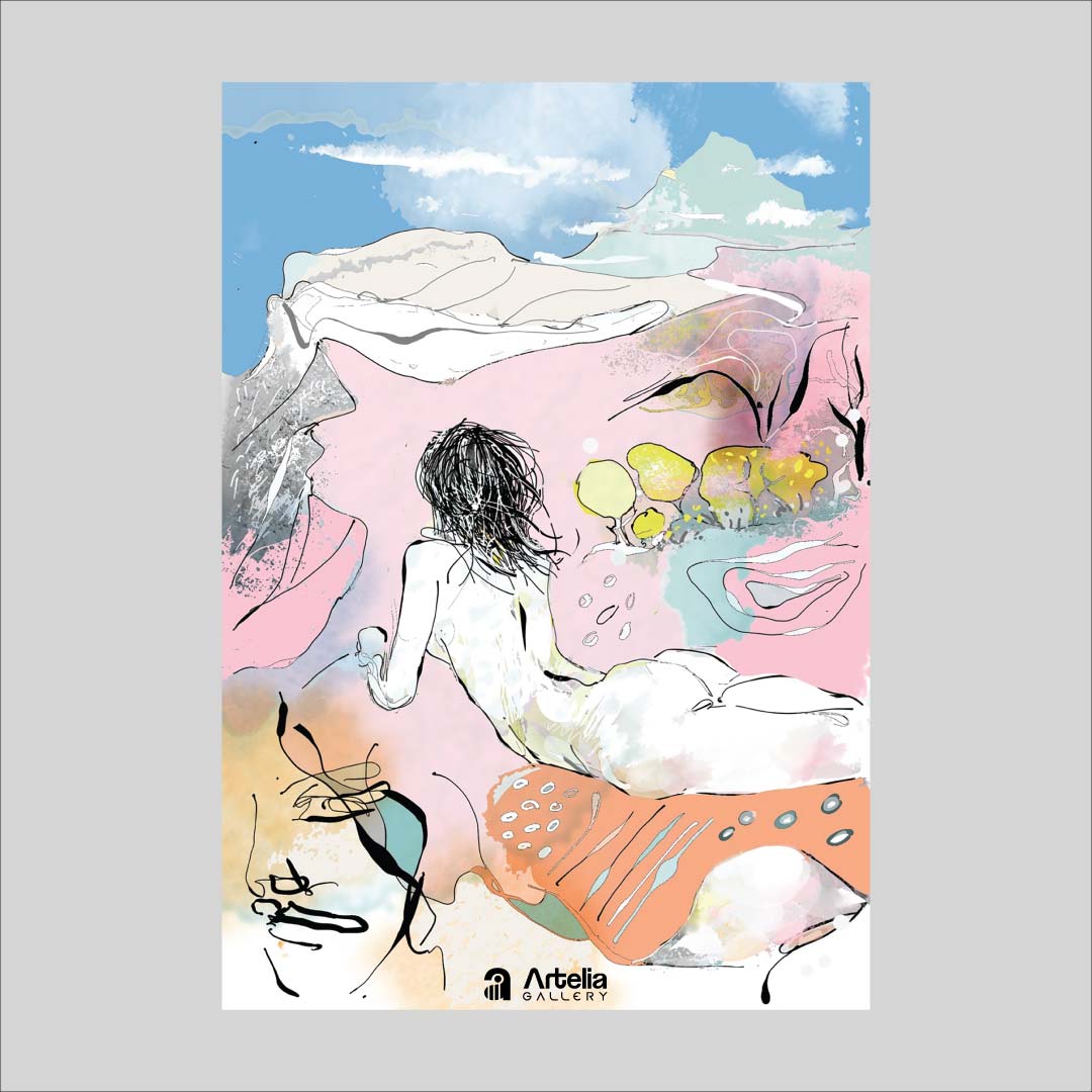 ภาพจำ ฉากนัยใจ NO.96 โดย หงา คาราวาน ศิลปินแห่งชาติ ภาพเขียนดิจิทัลปริ้นท์